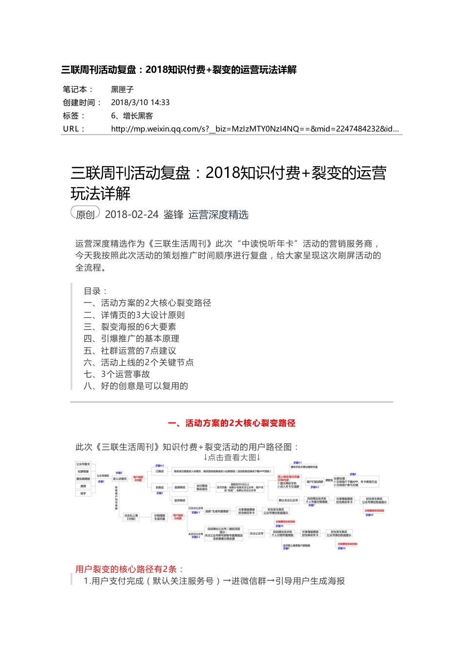 三联周刊活动复盘：2018知识付费+裂变的运营玩法详解.pdf_第1页